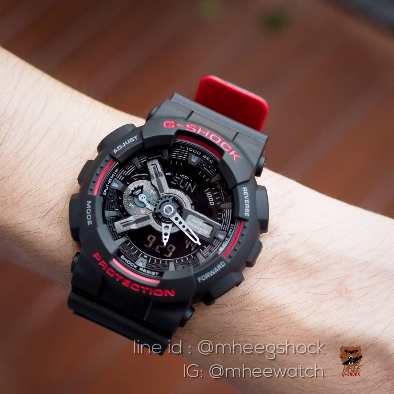 รุ่น GA-110HR Black-Red