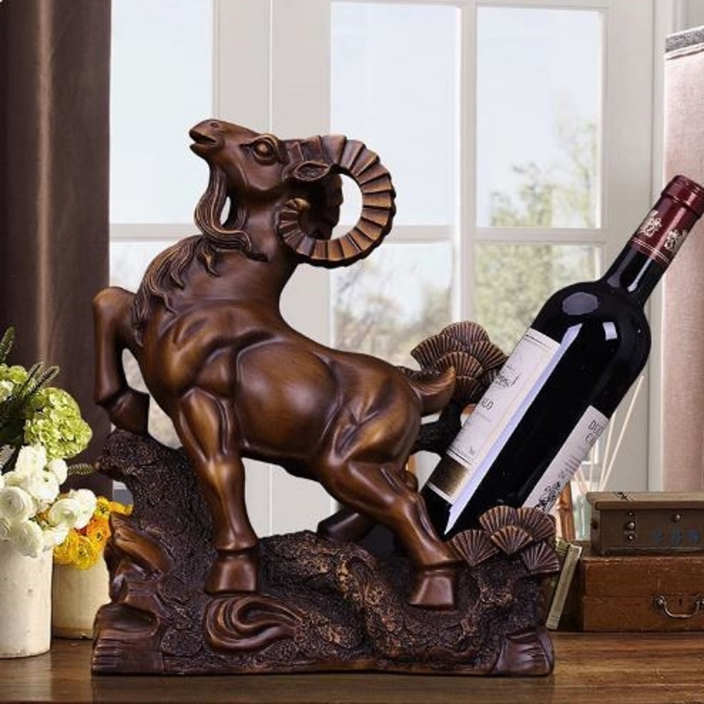 CT227D128 HOMMY ที่วางขวดไวน์ลายไม้ ของขวัญขึ้นบ้านใหม่ ของขวัญขึ้นบ้านใหม่