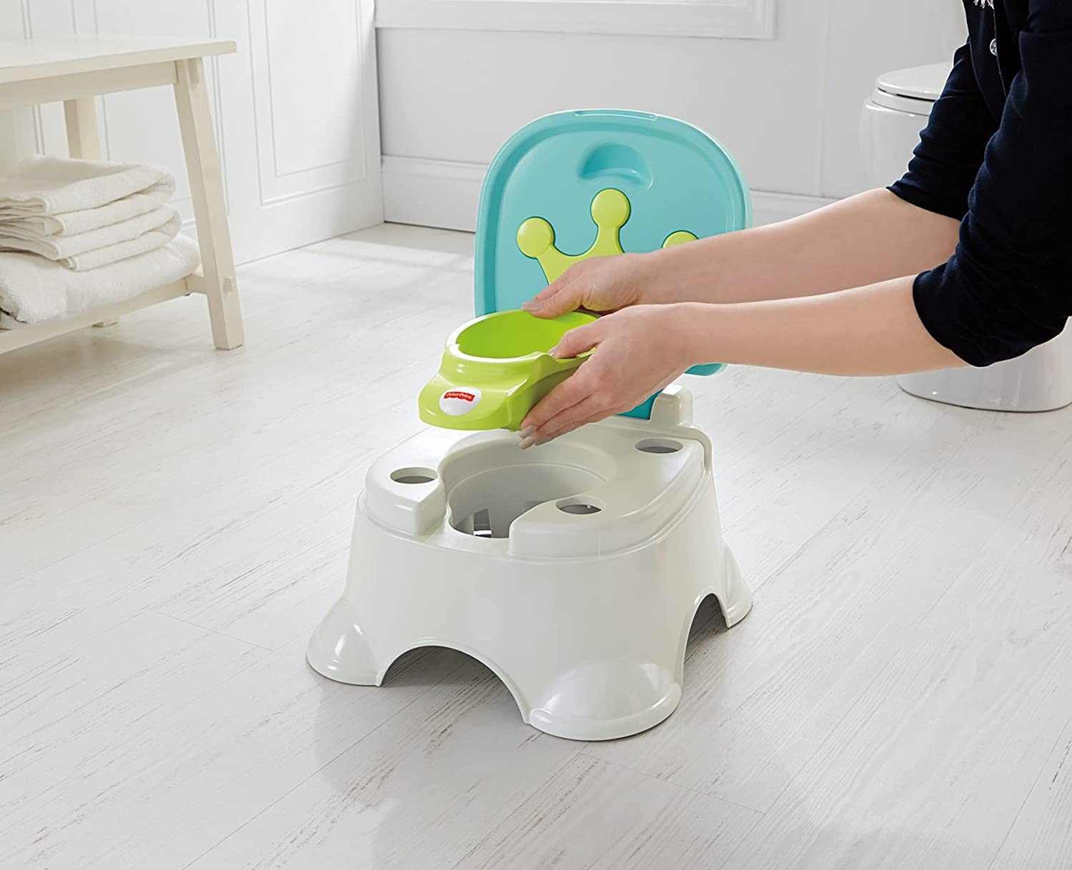 Fisher Price Royal Stepstool Potty - Blue กระโถนเด็กฝึกขับถ่าย