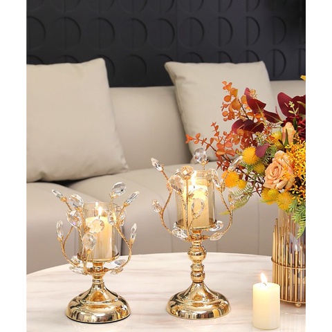CT031E018 FAMITOSS เชิงเทียนประดับคริสตัล #เชิงเทียนตกแต่งบ้าน เชิงเทียนตกแต่ง เชิงเทียนสีทอง เชิงเทียนสวย