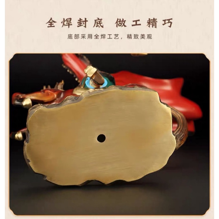 CT103B079 HAOYUN #เทพเจ้ากวนอู เทพเจ้าโชคลาภ เทพเจ้าจีน กวนอู เทพเจ้ากวนอูยืนถือง้าว ประทานทรัพย์ นำพาความร่ำรวย