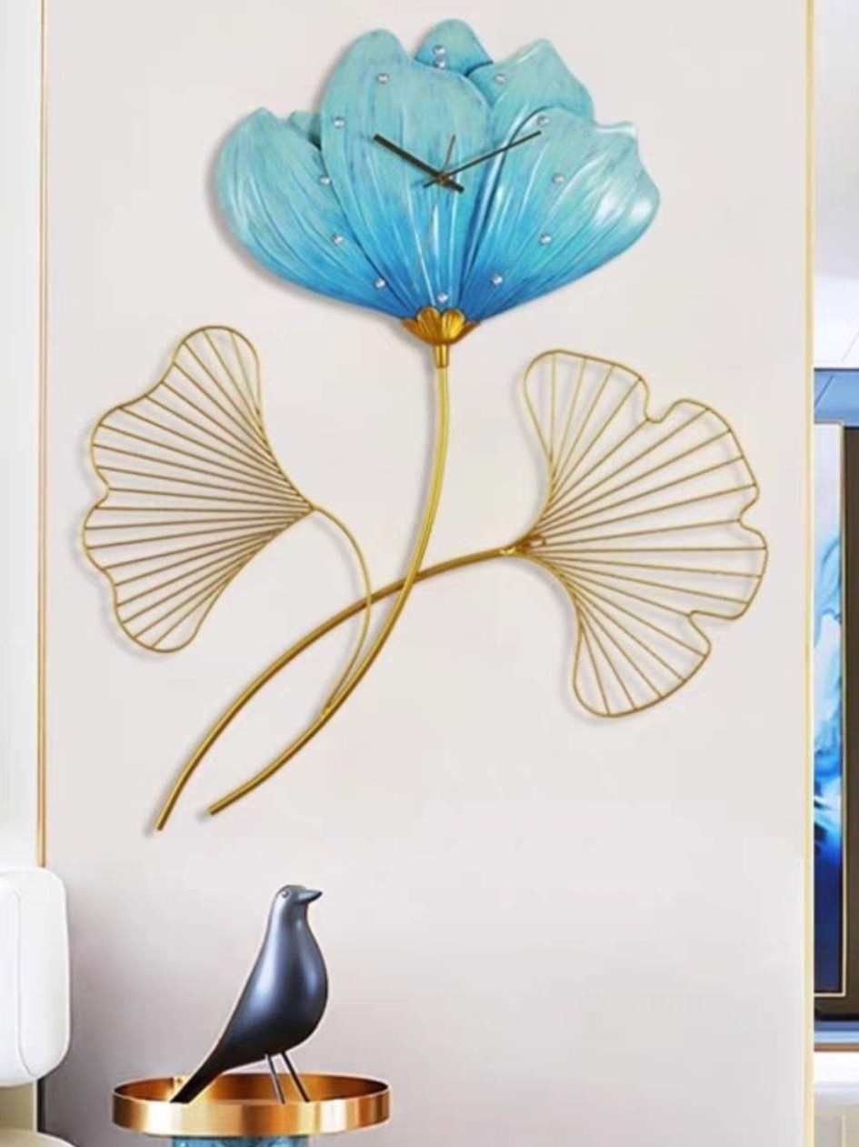 CT222C054 INTERY นาฬิกาดอกบัว Lotus Wall Clock Art นาฬิกาติดผนัง ไฟติดผนัง