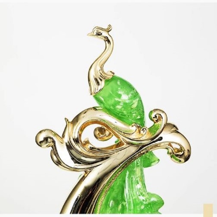 CT215B157 FAMITOSS โมเดลนกยูง โมเดล ของตกแต่ง ของขวัญขึ้นบ้านใหม่ โมเดลแต่งโรงแรม