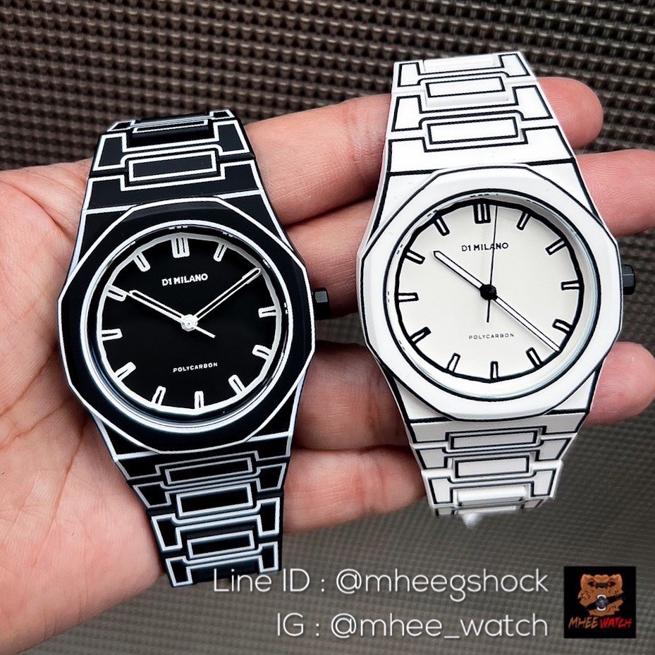 D1 Milano Limited Edition PolyCarbon Sketch Black& White Color 3D Cartoon Effect