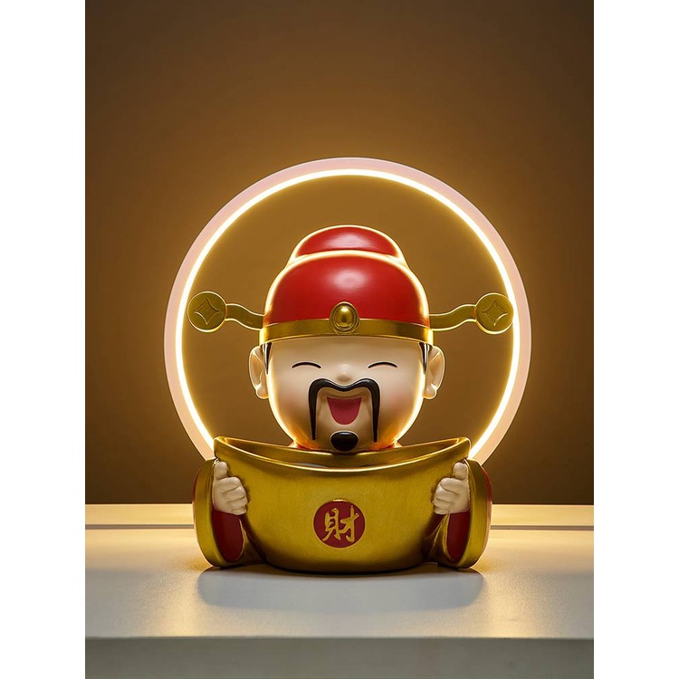 CT145B100 FAMITOSS เทพแห่งความมั่งคั่ง โมเดลแต่งบ้าน เทพจีน ที่ใส่กุญแจ โคมไฟ