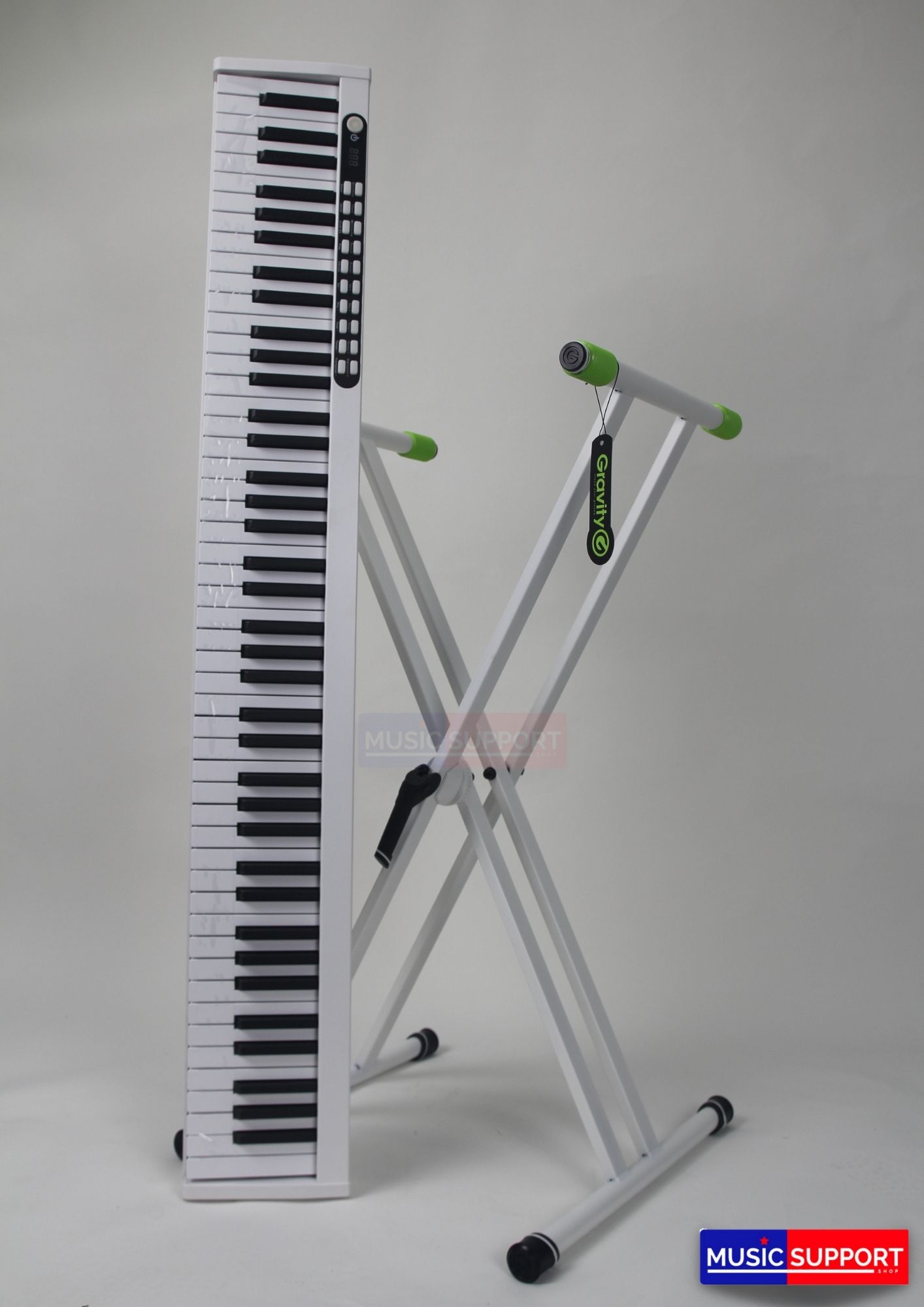 Gravity GKSX2 ขาตั้งคีย์บอร์ด White ยางเขียว