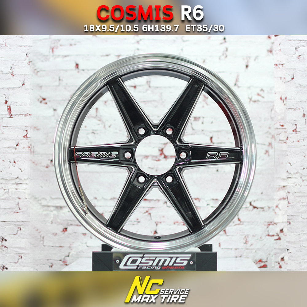 ล้อแม็กขอบ18 COSMIS R6 สีเงิน หน้าดำ สำหรับรถกระบะ (ราคา4วง)