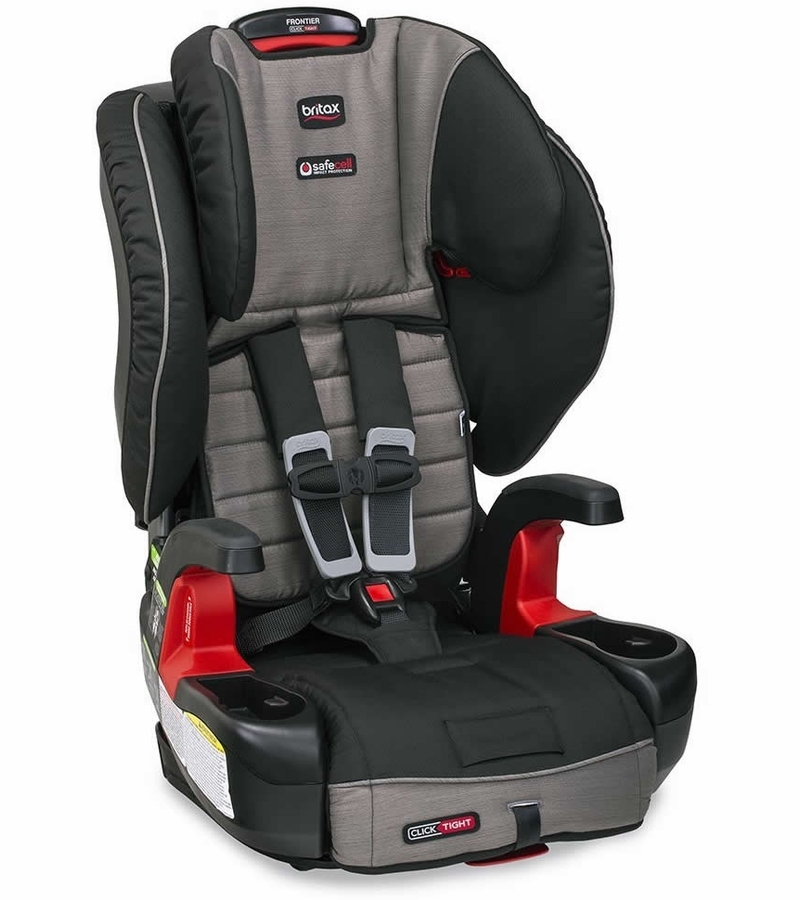 Britax Frontier ClickTight Booster Car Seat,Slate Strie คาร์ซีท ที่นั่งนิรภัยสำหรับเด็ก (สินค้าขายดี)