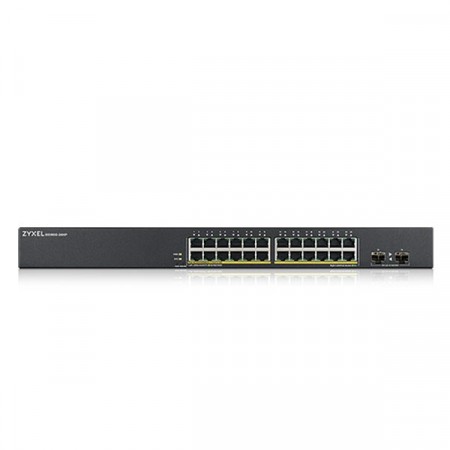 Zyxel GS1900-24HPv2 24 Ports 10/100/1000BASE-T ( 12 PoE) , + 2 Ports SFP 100/1000BASE-X Smart Managed PoE Switch with GbE Uplink (170 Watt)
