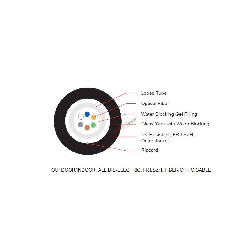 UFC9324M : F.O. Outdoor / Indoor, All-Dielectric 24 Core, LSZH-FR, OS2 Multi-Tube