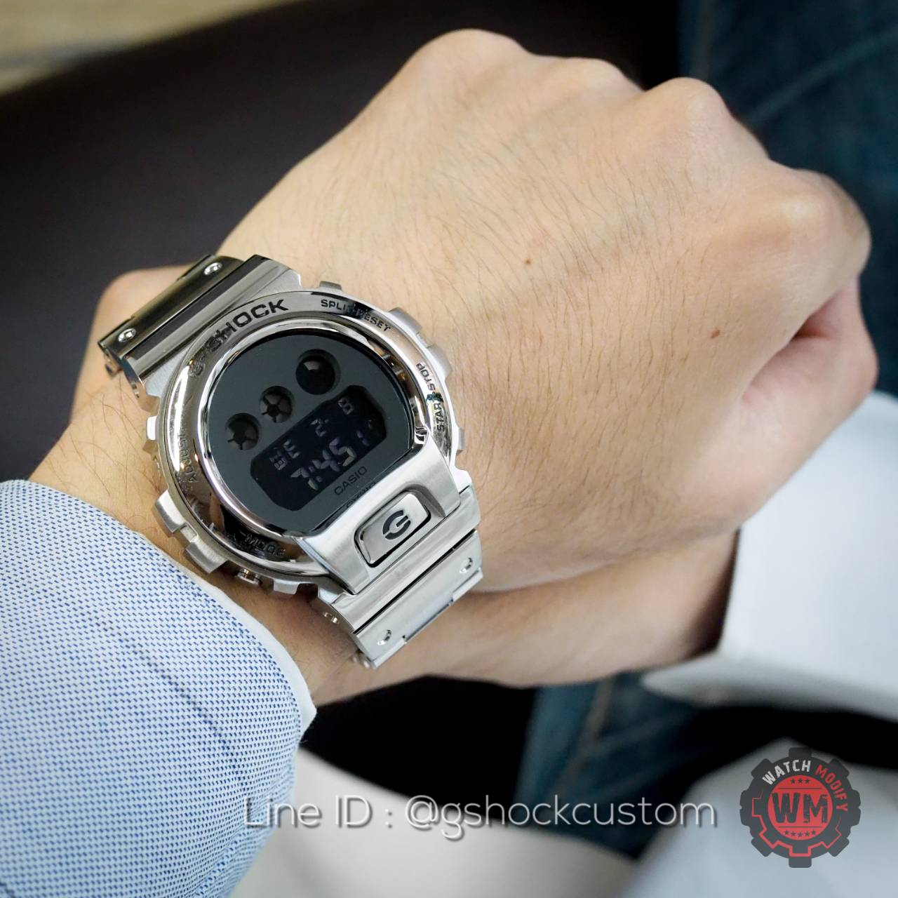 นาฬิกา G-Shock Custom DW-6900 Full Metal Stainless Steel