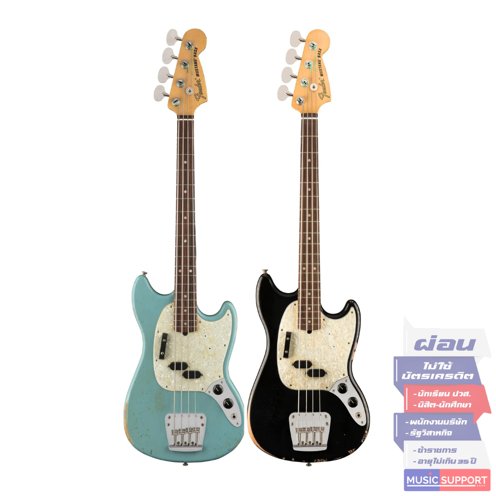 เบสไฟฟ้า Fender JMJ Road Worn Mustang Bass Mexico