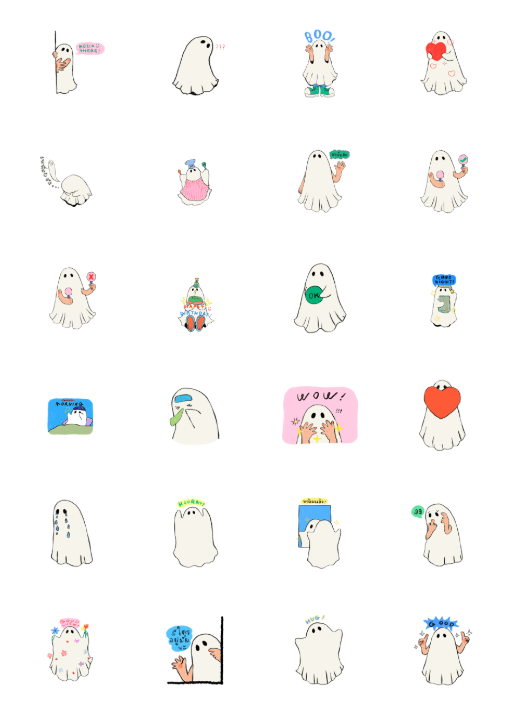 ขายสติกเกอร์ไลน์ The ghost club vol.3