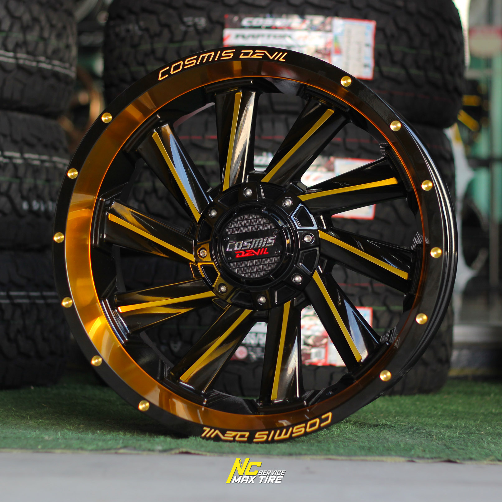 ล้อแม็กขอบ20 / ล้อแม็กออฟโรด / OffRoad / Cosmis / DEVIL / TWIN / 20x10.0 6H139.7 ET-20 / Mirror Gold / Custom Color / ล้อแม็กสวยๆ
