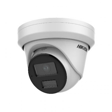 Hikvision DS-2CD2323G2-I(U) PoE 2MP AcuSense Outdoor IP Turret Camera Fixed lens, 2.8 and 4mm optional, 1920 × 1080 resolution, SD Card Slot up to 256GB, Smart Human/Vehicle Detection, H.265+, Water and dust resistant IP67 U: Built-in microphone