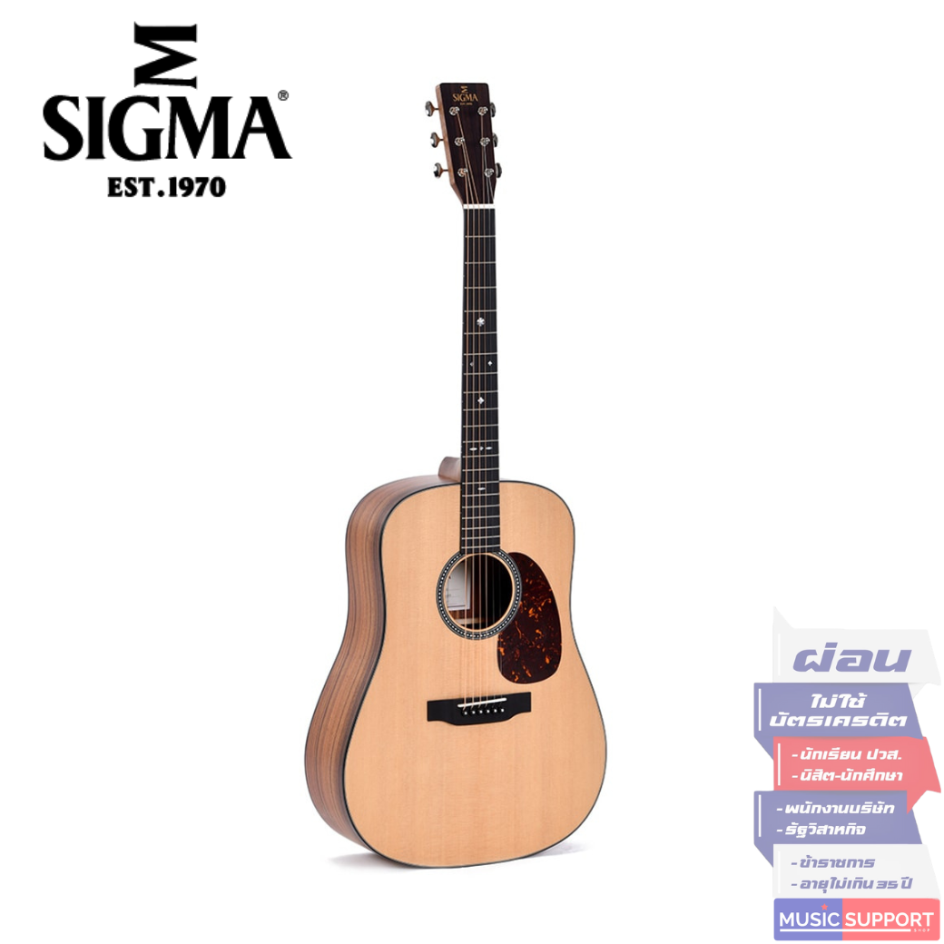 กีตาร์โปร่งไฟฟ้า Sigma SDP-10E + Soft Case