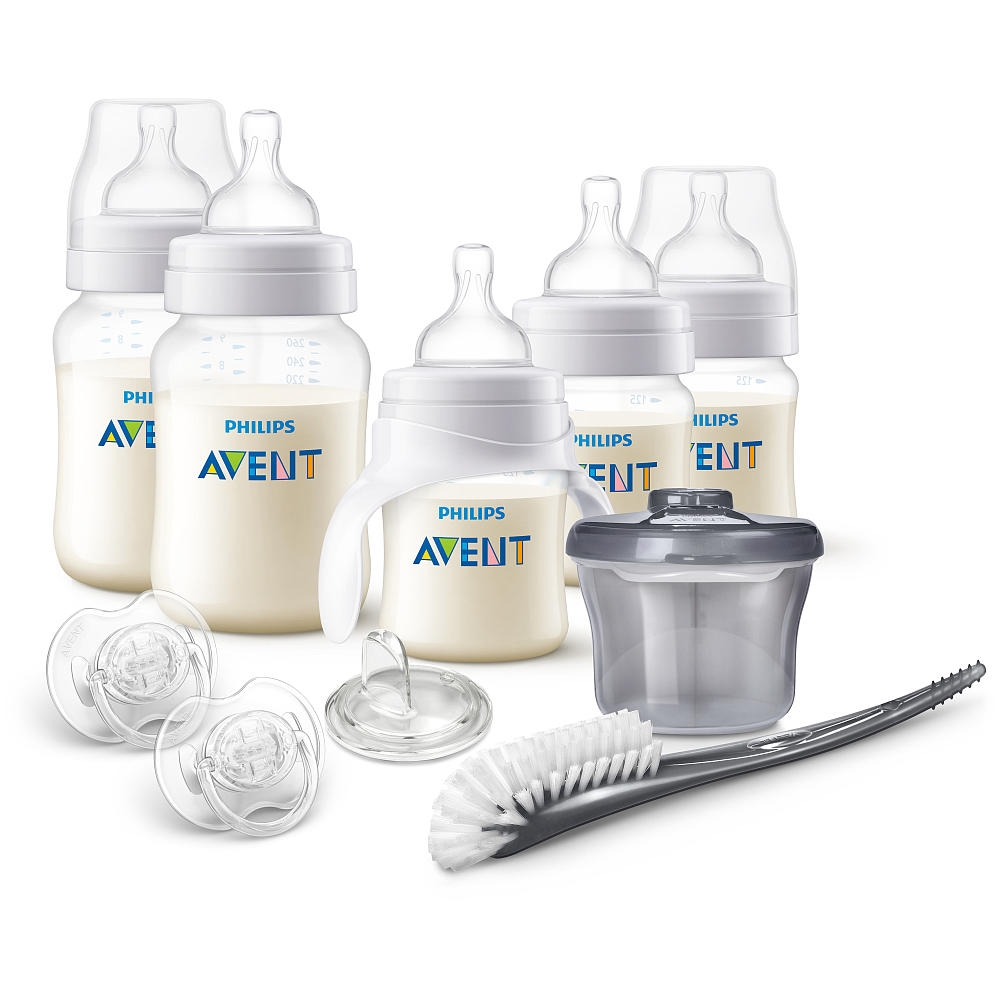 [ส่งฟรี] พร้อมส่ง Philips AVENT Anti-colic bottle Free Baby Bottle Starter Gift Set กิ๊บเซตขวดนม