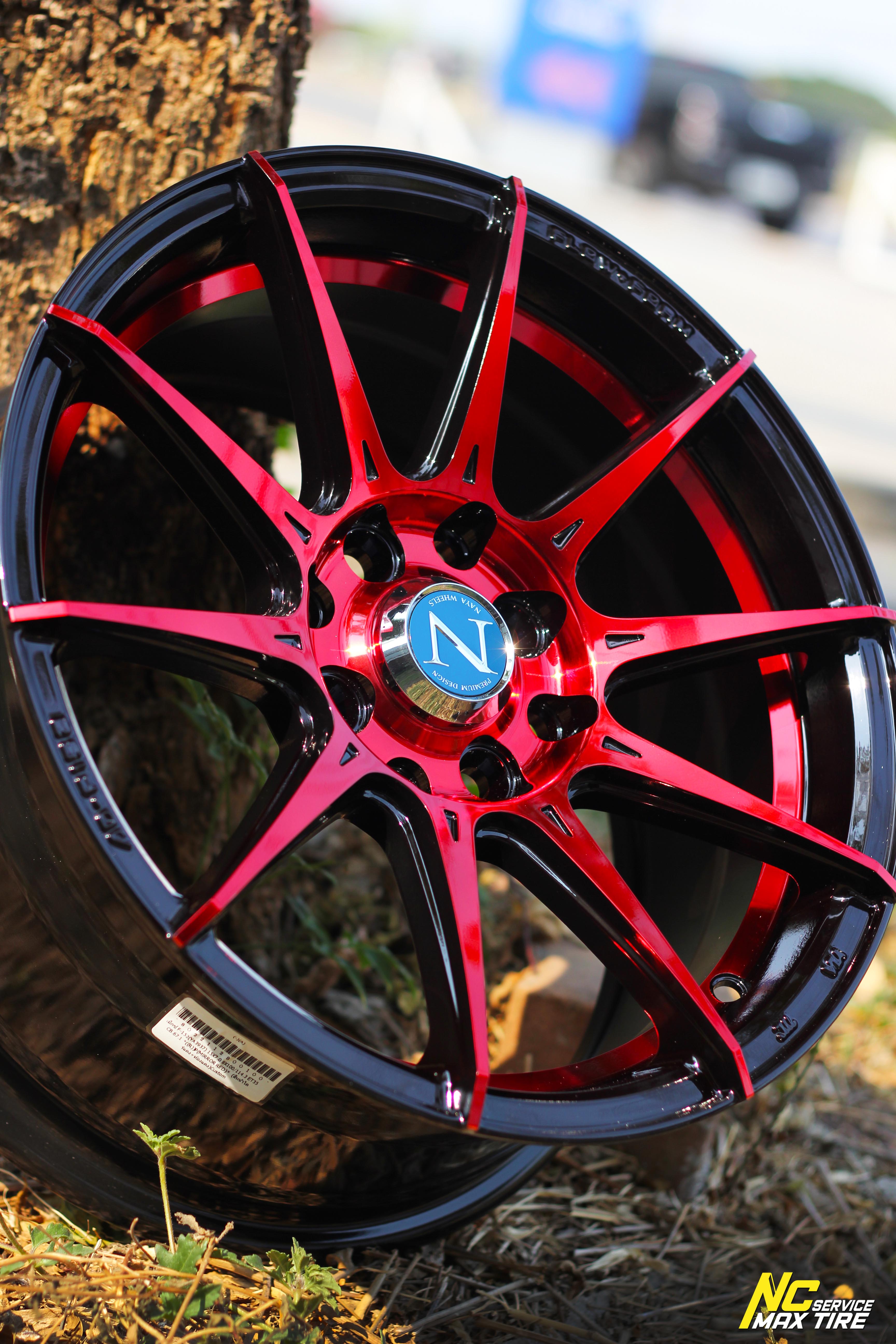 ล้อแม็กขอบ15 / Cosmis / NAYA / F-152 / ล้อแม็กสวยๆ / ล้อแม็กสีพิเศษ / ล้อแม็กรถเก๋ง / 15x7.0 4H100 ET35 / ล้อแม็กสำหน้าไดร์แดง+ใต้ท้องแดง / Custom Color