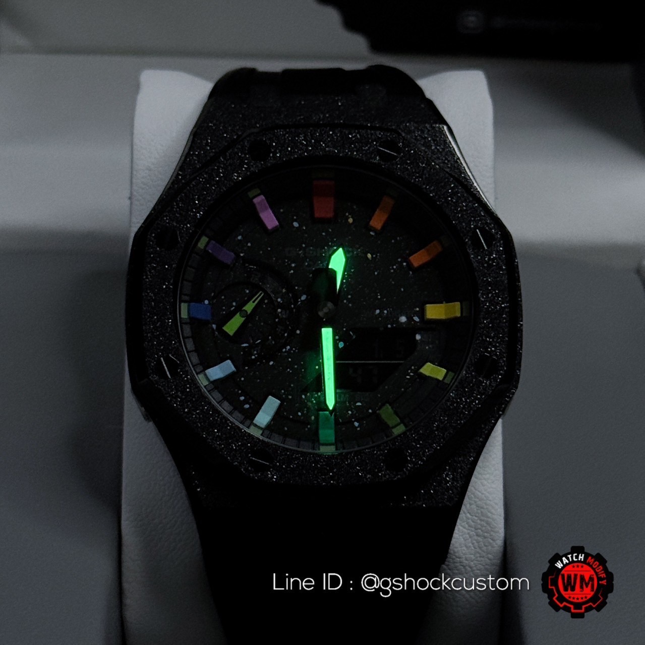 G-SHOCK Casioak Ga-2100 Rainbow Dial กรอบStardust เคลือบFinishแบบฝุ่นอุกาบาต Galaxy Flake