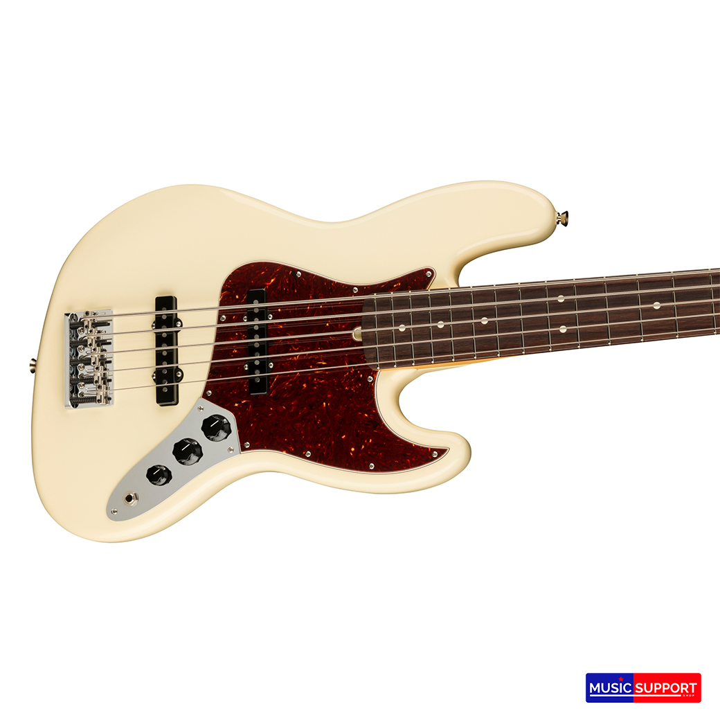 เบสไฟฟ้า Fender American Professional II Jazz Bass® V RW Olympic White
