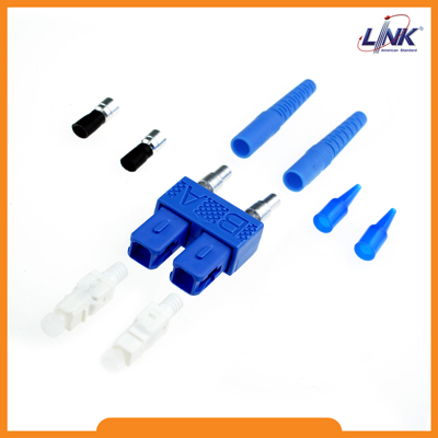 UF-0006SM SC Duplex Singlemode, Zirconia Connector, Blue Boot 0.9 mm, 3.0 mm. diameter Cable