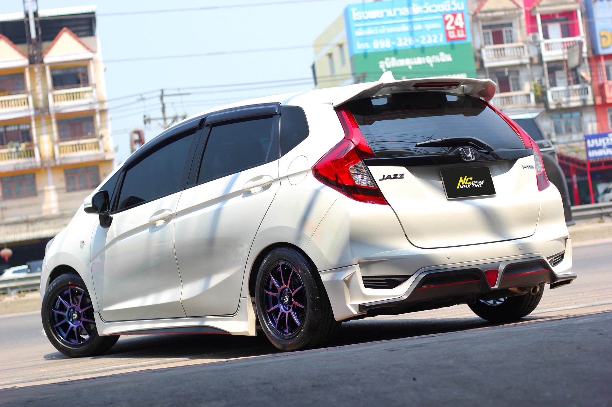 Honda Jazz / ล้อแม็กขอบ15 / Cosmis / RWS-10 / 15x7.0 4H100 ET35 / ล้อแม็กสีน้ำเงินเฉดพาวเวอร์+ขอบดำ+เพลท / Custom Color / ล้อแม็กสวยๆ / NC