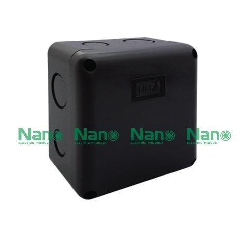 NANO Electric® NANO-202B กล่องกันน้ำพลาสติก ฝาทึบ ขนาด W109.50xH109.50xD59.80 mm (JUNCTION BOX IP65) สีดำ