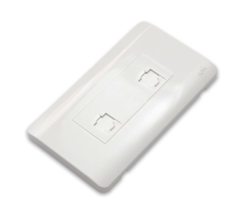 US-2332 : SHINY EXCLUSIVE FACE PLATE 2 PORT w/Shutter