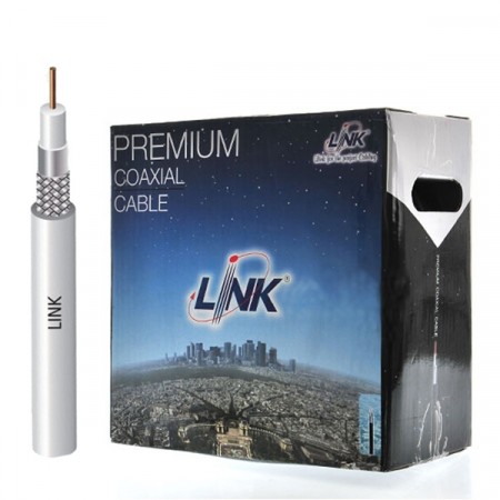 LINK CB-0109-1 RG 6/U Cable White Jacket, 60% Shield STANDARD 100m./Easy Box