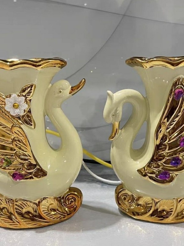 CT209E041 DECHOME แจกันเซรามิกยุโรป แจกันแต่งบ้าน ดอไม้ปลอม หงส์ European ceramic vase