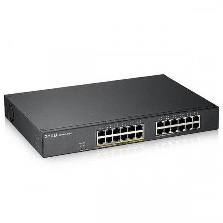 Zyxel GS1900-24EP 24-port GbE Smart Managed PoE Switch (130 Watt) 12 Ports 10/100/1000BASE-T PoE + 12 Ports 10/100/1000BASE-T