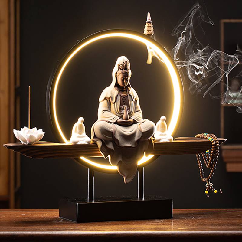 CT125B082 HAOYUN โคมไฟเจ้าแม่กวนอิม เจ้าแม่กวนอิม เจ้าแม่กวนอิมประทานพร โคมไฟLed ของตกแต่งห้อง