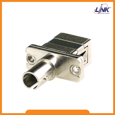 UF-H045 ST to SC Fiber Optic Hybrid Adapter, Single-mode, Ceramic Sleeve, Metal Housing