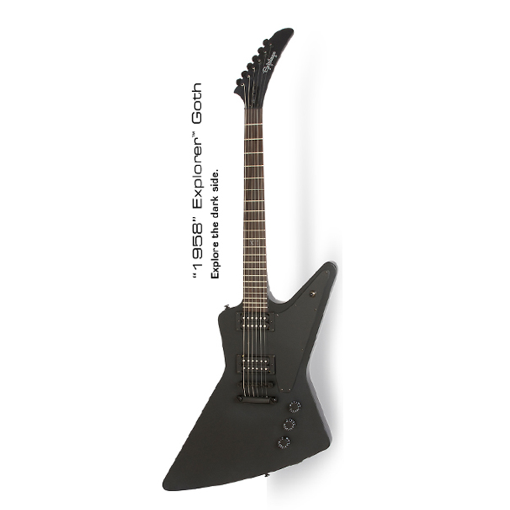 กีตาร์ไฟฟ้า Epiphone 1958 GOTHIC EXPLORER Satin Black