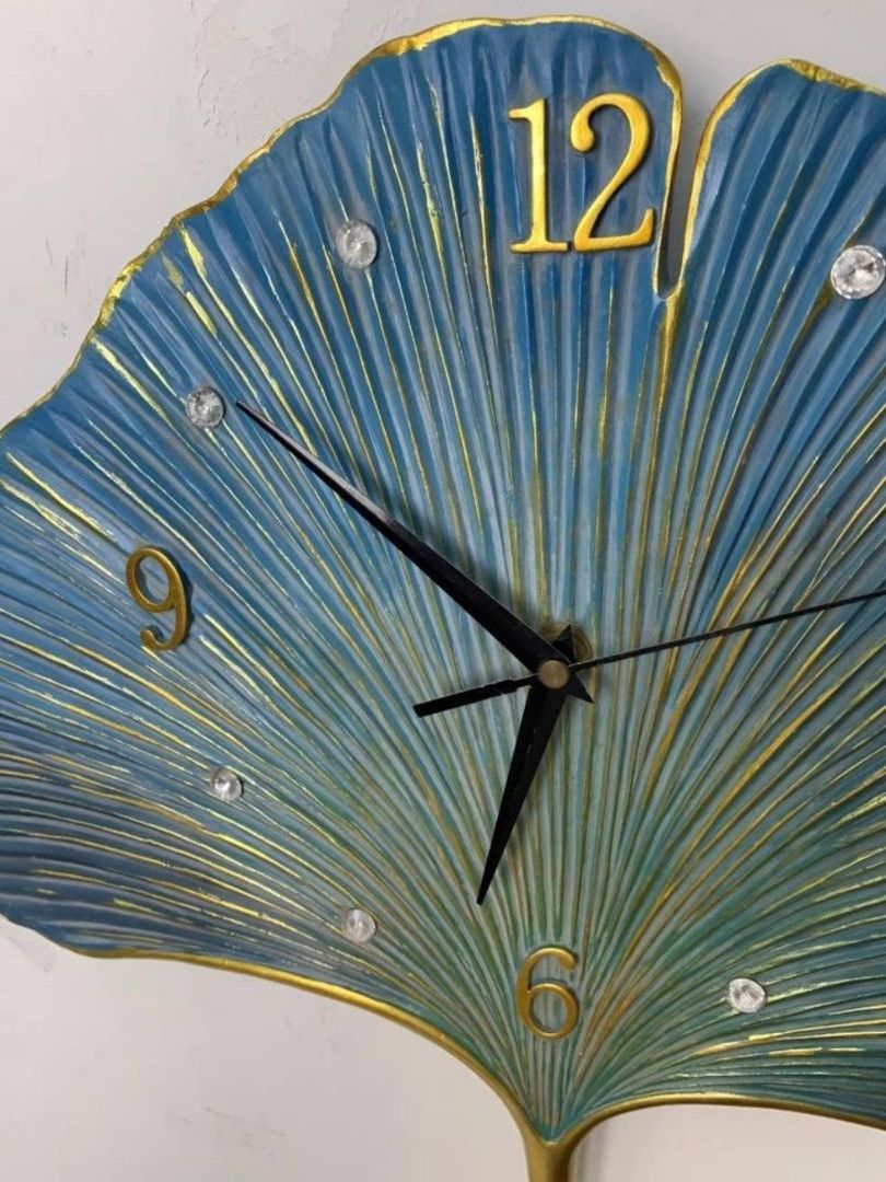CT222C053 INTERY นาฬิกาใบแป๊ะก๊วย Wall Clock Art นาฬิกาติดผนัง ไฟติดผนัง