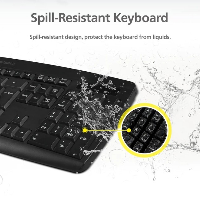 [ไทย-อังกฤษ] Micropack ชุดคีย์บอร์ดและเม้าส์ไร้สาย KM-203W / รับประกัน 1 ปี Wireless Mouse & Keyboard