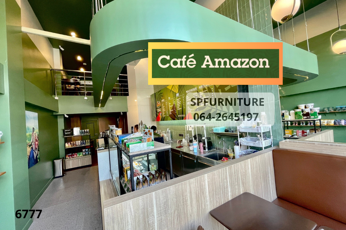 รับผลิต เคาน์เตอร์ร้านคาเฟ่อเมซอน เคาน์เตอร์ร้านกาแฟ ตู้ Condiment ผลิตเคาน์เตอร์สั่งทำตามแบบ