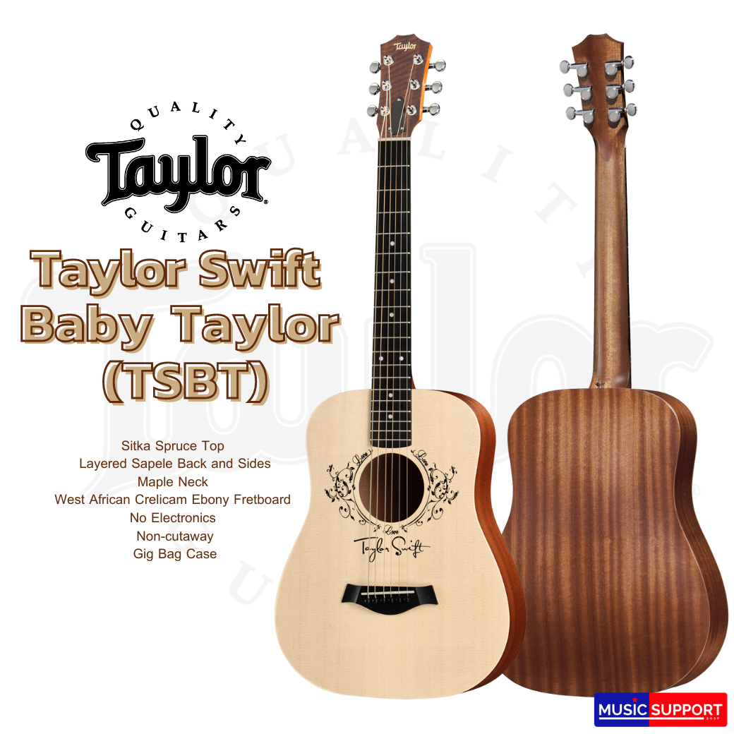 กีต้าร์โปร่ง TAYLOR TS-BT TAYLOR SWIFT SIGNATURE [FREE BAG]