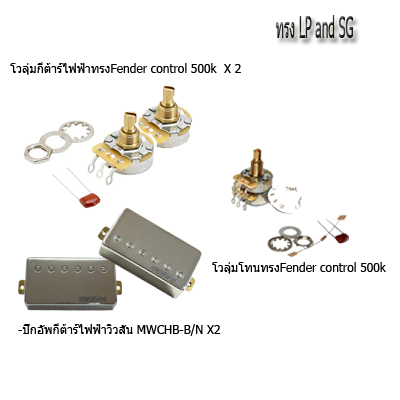 แพคเกจอะไหล่กีต้าร์ไฟฟ้า ทรง LP and SG