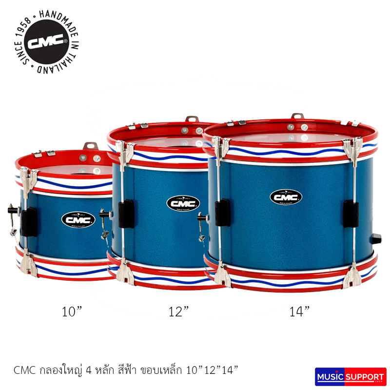 CMC กลองอนุบาล 4หลัก สีฟ้า ขอบเหล็ก
