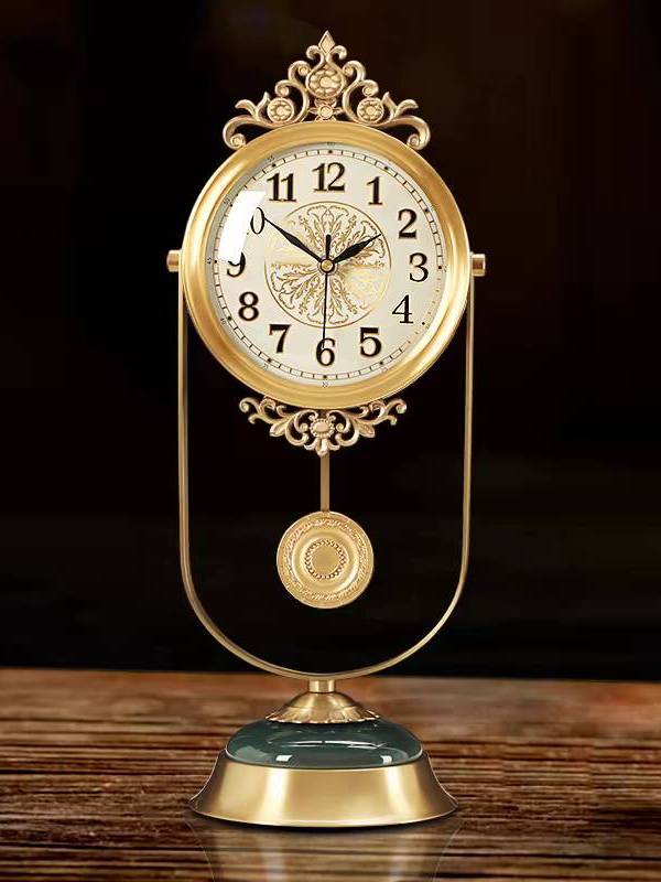 CT231C065 INTERY นาฬิกาตั้งโต๊ะ นาฬิกาลูกตุ้ม รูปกวาง ลูกตุ้ม ของขวัญ ของตกแต่ง