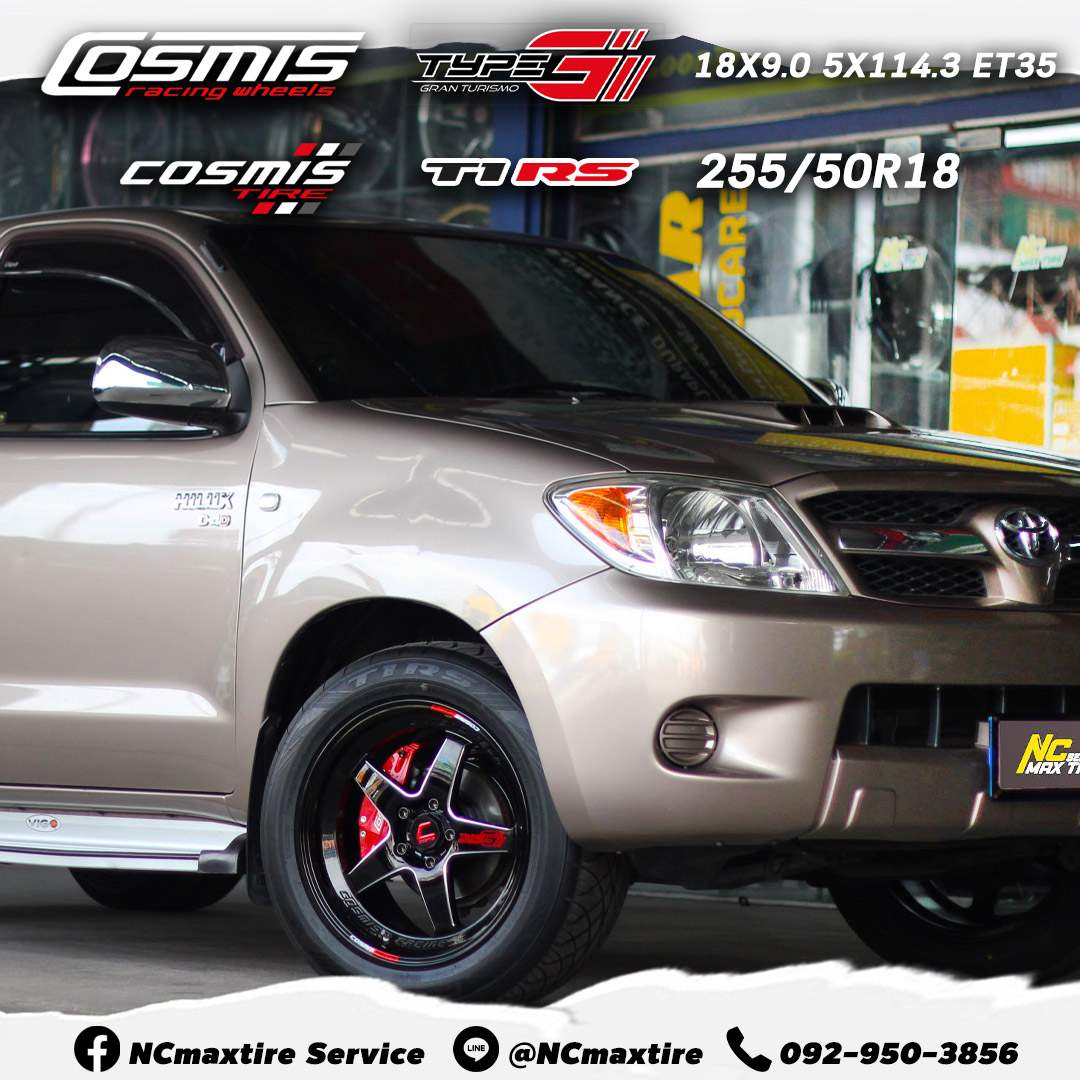 ล้อแม็กขอบ18 / Cosmis / Type-G / GranTurismo / T1RS / 18x9.0 5H114.3 ET35 / 255/50R18