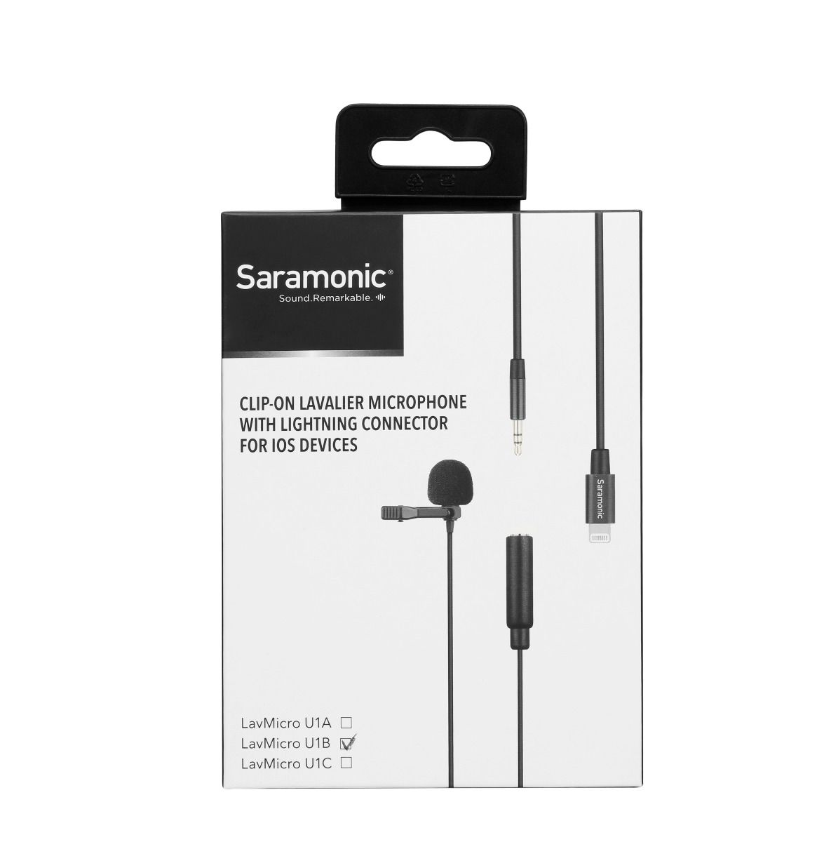 Saramonic LavMicro-U1B ไมโครโฟนแบบสายหนีบปกเสื้อ ความยาว 6 เมตร สำหรับ โทรศัพท์มือถือ ไอโฟน Apple(ios) ผ่านทางพอร์ต Lightning