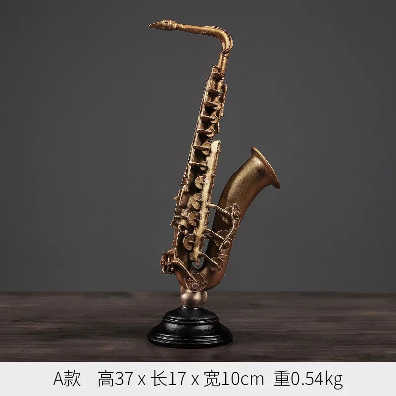 C1009B047 FAMITOSS ของแต่งห้อง ของแต่งร้าน เครื่องดนตรี ตัวโน้ต แซกโซโฟน ไวโอลิน ของตั้งโชว์ ของตั้งโต๊ะ แต่งบ้าน