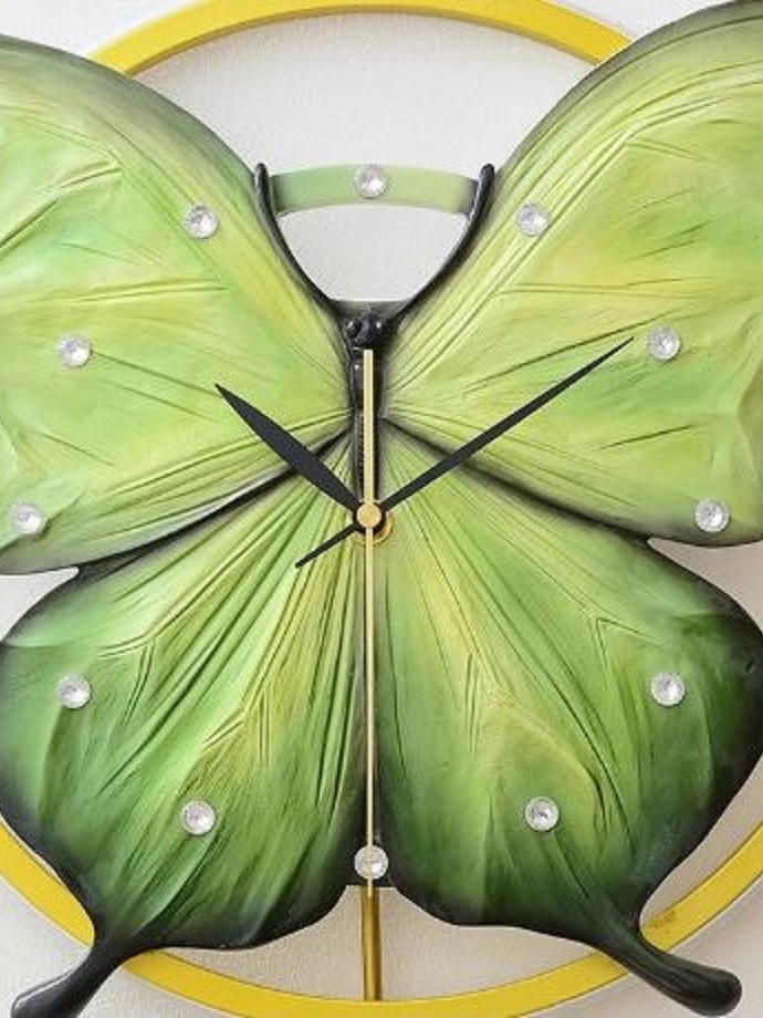 CT222C059 INTERY นาฬิกาผีเสื้อ Wall Clock Art นาฬิกาติดผนัง ไฟติดผนัง