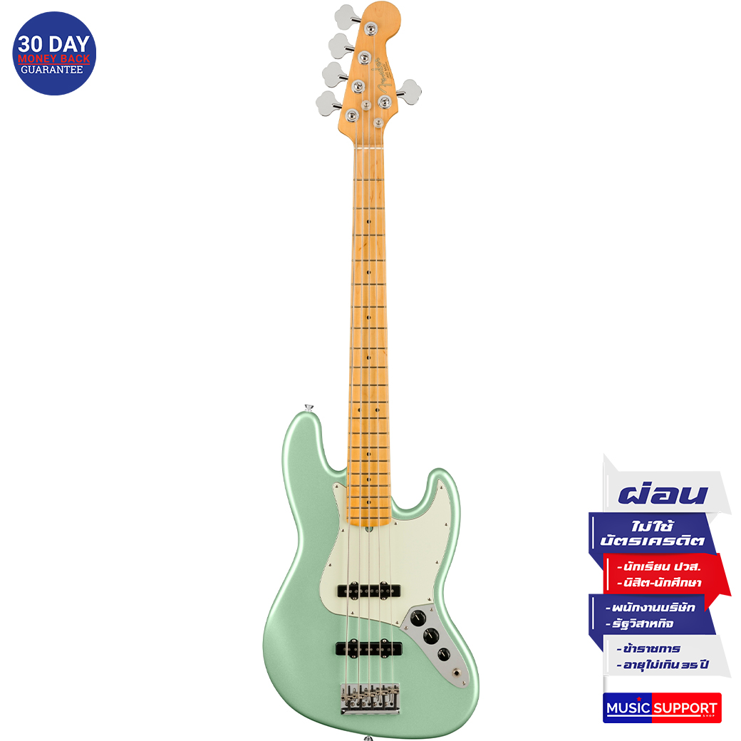 เบสไฟฟ้า Fender American Professional II Jazz Bass® V MN Mystic Surf Green
