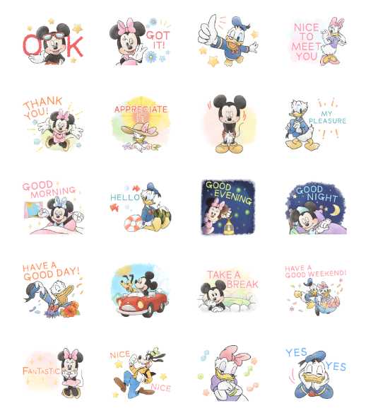 ขายสติกเกอร์ไลน์ Mickey & Friends ซัมเมอร์