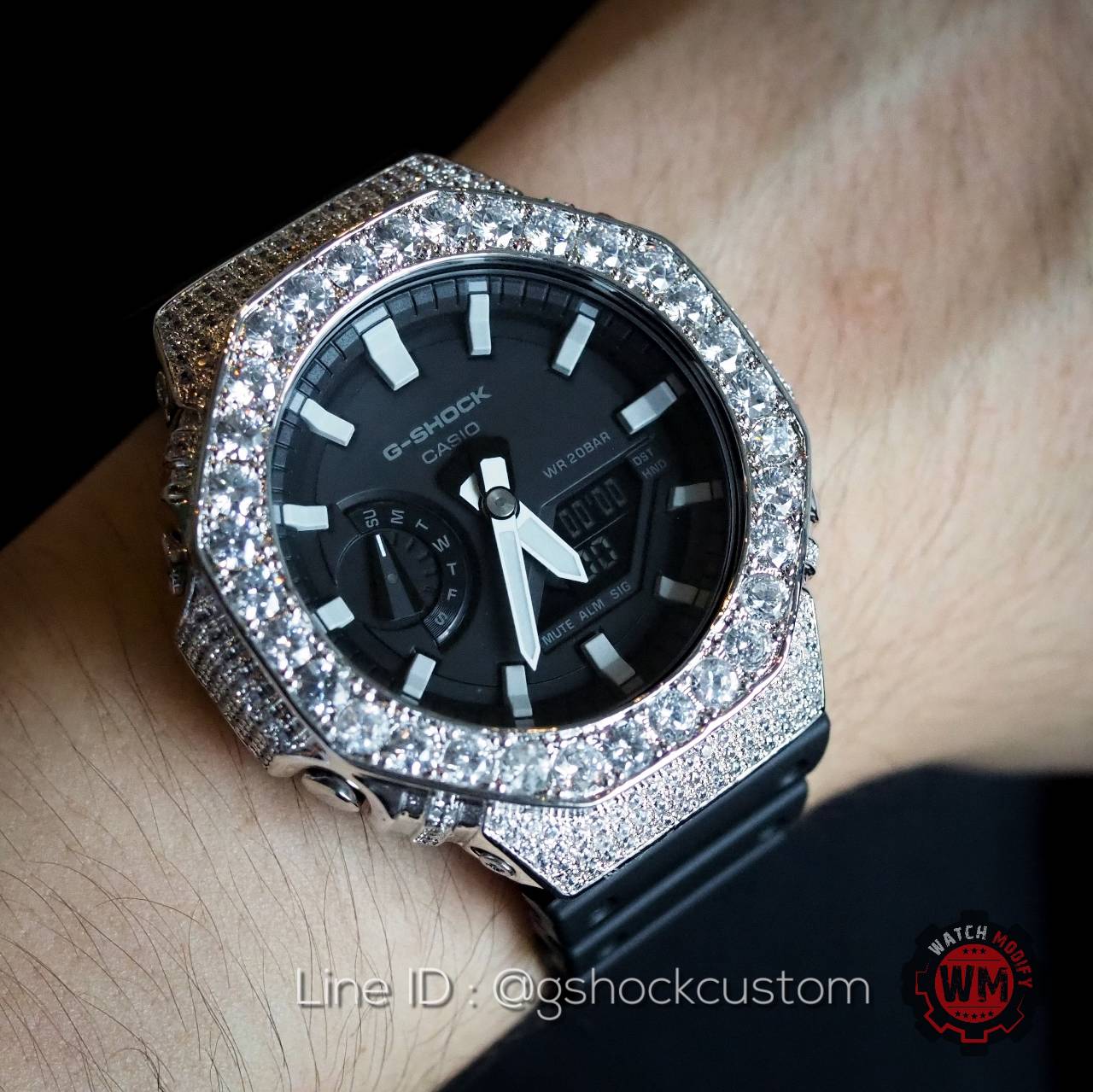 G-Shock AP ฝังเพชรคริสตัล รุ่น Ga-2100-1A