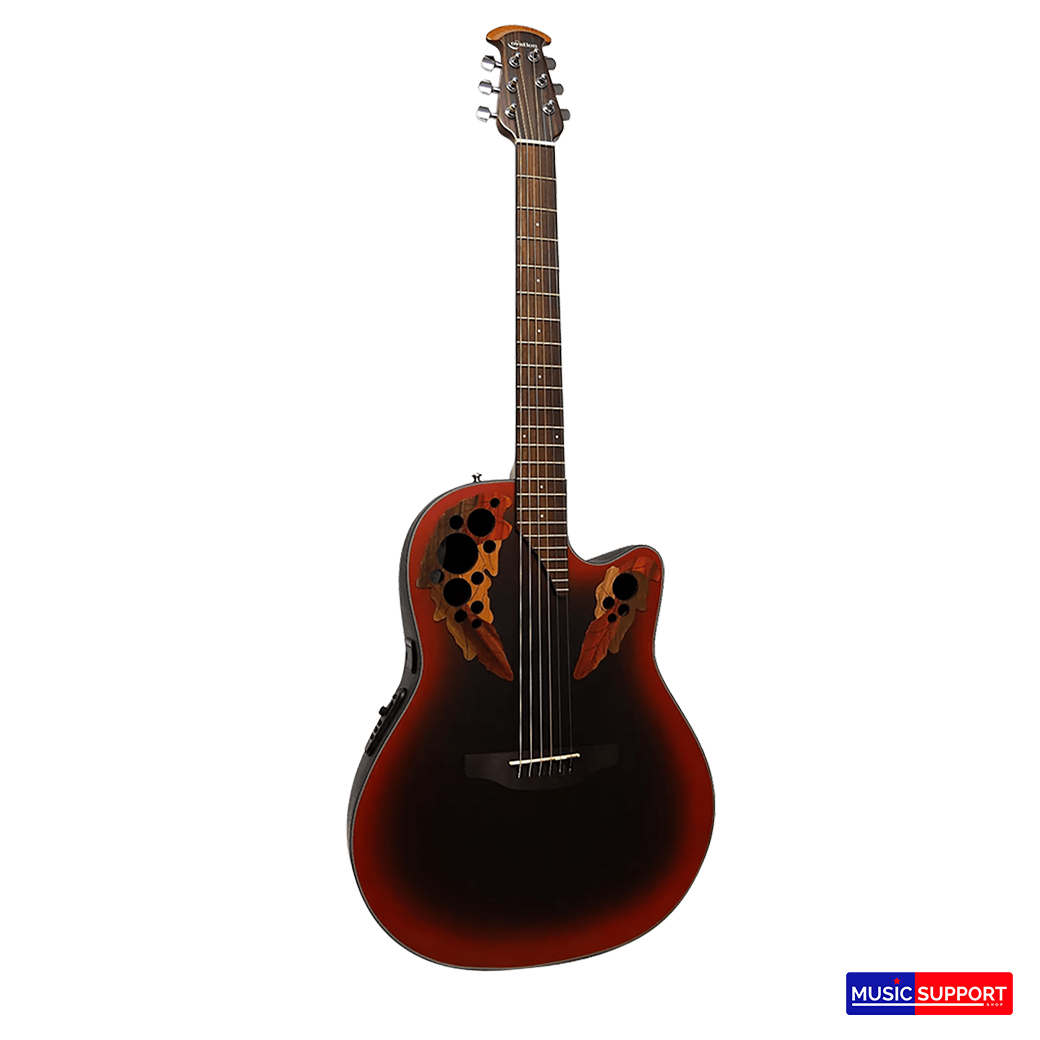 Ovation Guitars Celebrity Elite CE44-RRB Reverse Red Burst กีตาร์โปร่งหลังเต่าไฟฟ้า