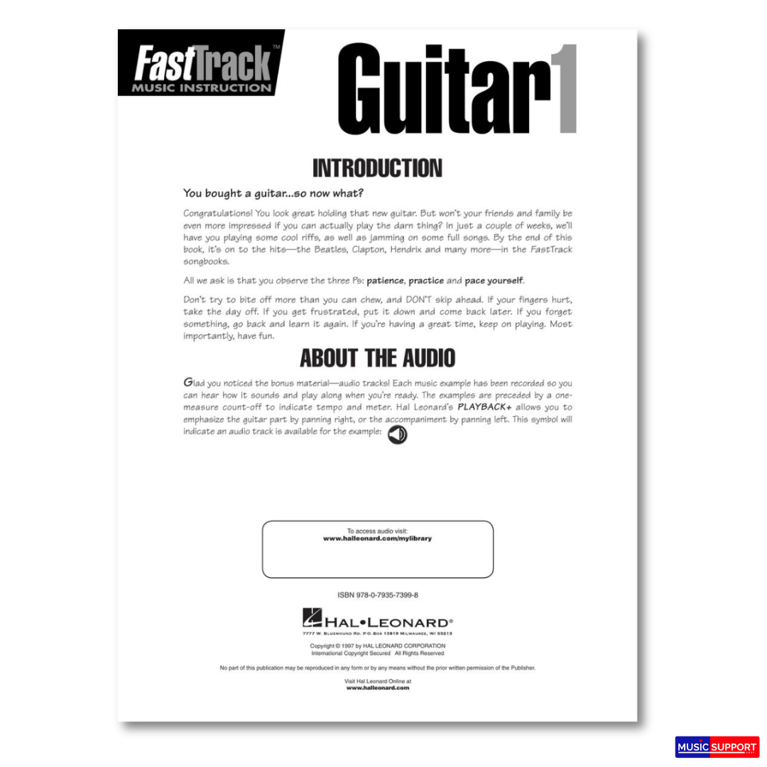 หนังสือเรียนกีตาร์ FastTrack Guitar Method – Book 1